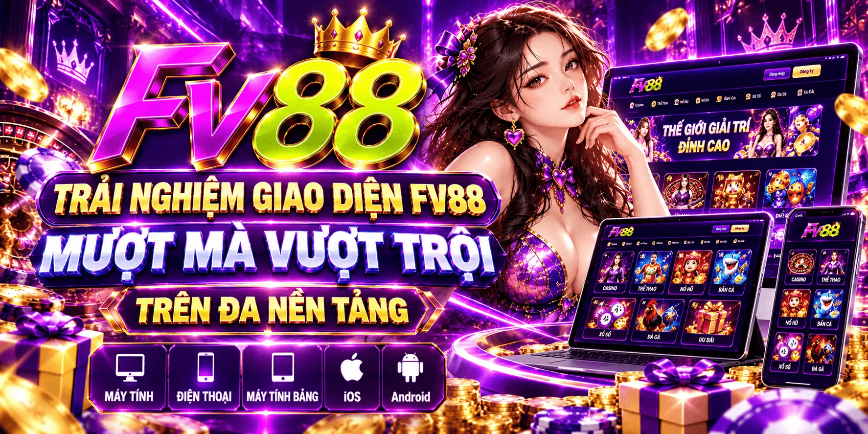 Trải nghiệm giao diện FV88 mượt mà vượt trội trên đa nền tảng